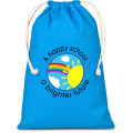 Altitude Allsorts Maxi Cotton Drawstring Pouch - Cyan