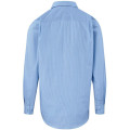 Mens Long Sleeve Micro Check Shirt - Light Blue