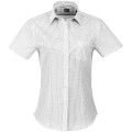 Ladies Short Sleeve Huntington Shirt - White Black