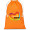 Altitude Allsorts Maxi Cotton Drawstring Pouch - Orange
