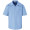 Mens Short Sleeve Micro Check Shirt - Light Blue