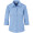 Ladies 3/4 Sleeve Micro Check Shirt - Light Blue